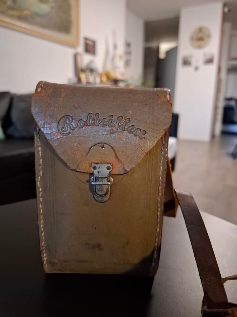 T.k. Rolleiflex hoesje , tasje best oud en fragiel, Ophalen of Verzenden, Overige typen, Overige merken