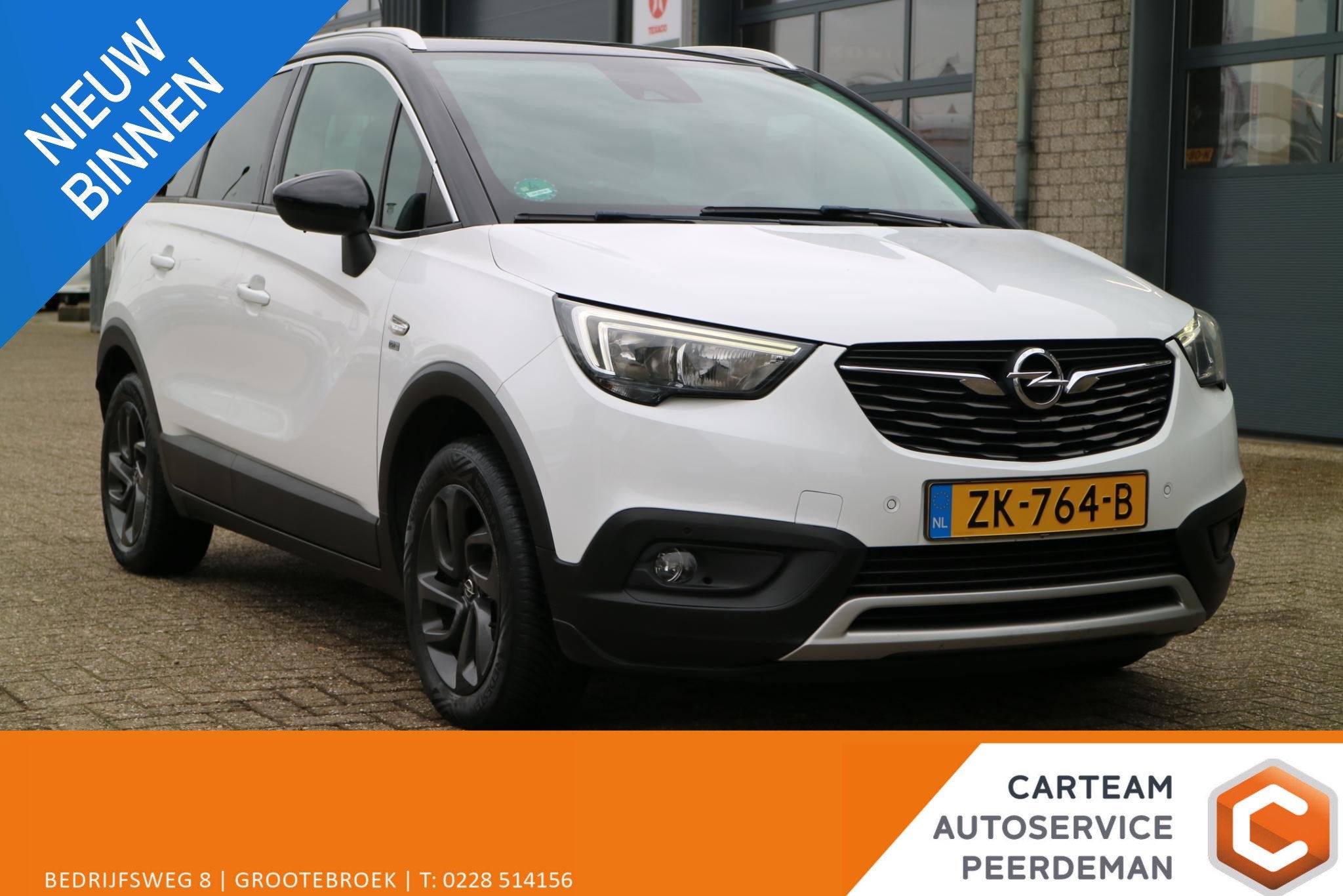 Opel Crossland X 1.2 Turbo 120 Jaar Edition | Automaat! | Ca, Auto's, Gebruikt, Wit, Origineel Nederlands, Bedrijf
