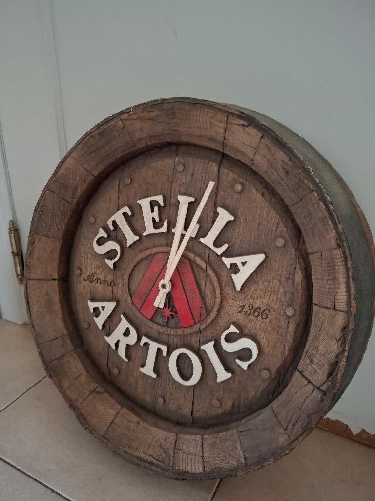 Reclamebord Stella Artois (tondeksel), Verzamelen, Biermerken, Ophalen of Verzenden, Nieuw, Reclamebord, Plaat of Schild, Stella Artois
