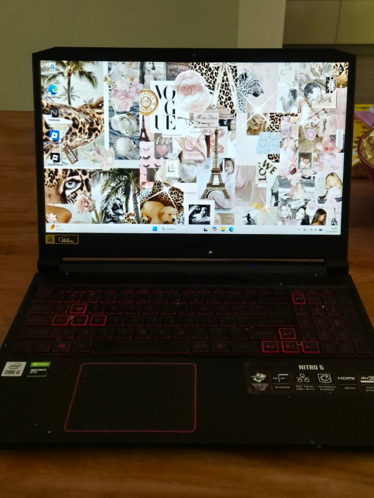 Acer Nitro 5 Gaming Laptop i5-10300H 16GB RAM GTX 1650, Gebruikt, Met videokaart, 2 tot 3 Ghz, Ophalen of Verzenden