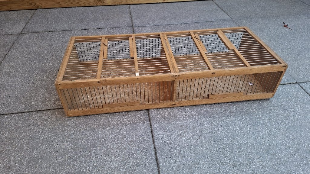TRANSSPORT KOOI   [ LOPER ], Ophalen, Gebruikt, Hout, Vogelkooi