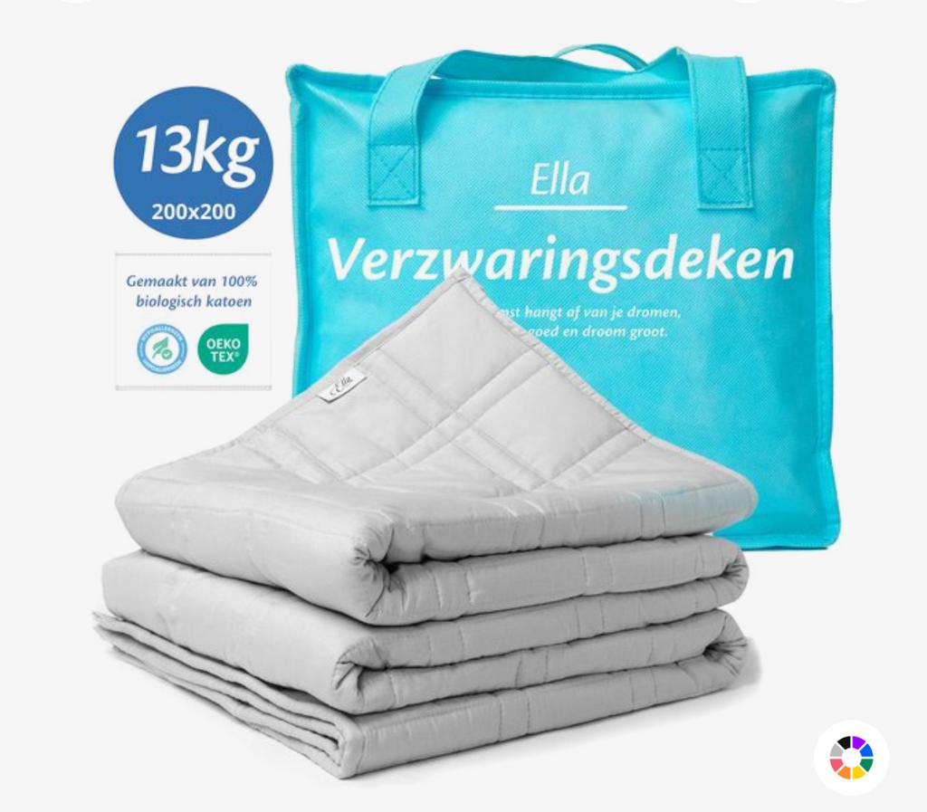 Verzwaringsdeken 2 personen 200x200 13 kg volwassenen (zgan), Ophalen, Tweepersoons, Grijs, Deken of Dekbed