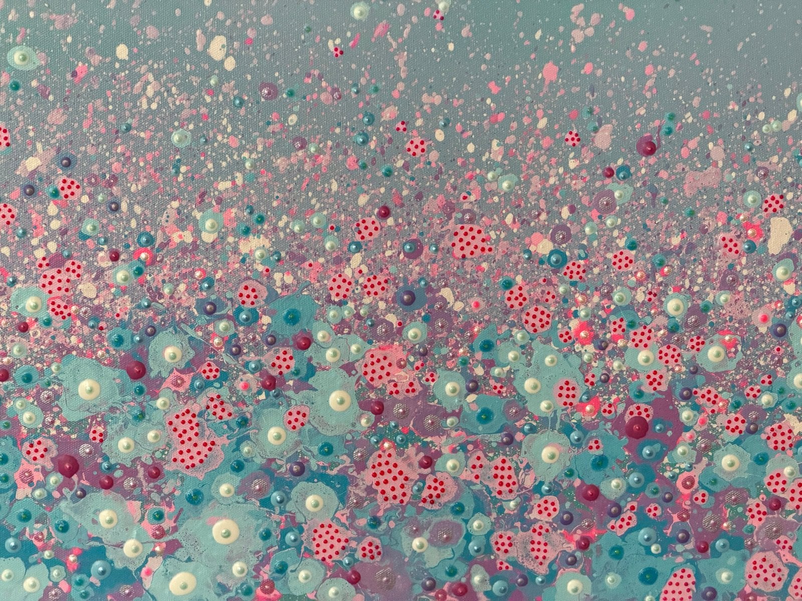 Valentina Pute - 'Love in Bloom' - Acryl op canvas (2025), Ophalen, Acrylverf, Handgeschilderd, Bloemen