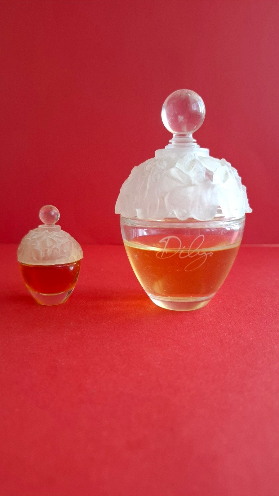 Dilys parfum flesje grote geen geur + mini, Verzenden, Miniatuur
