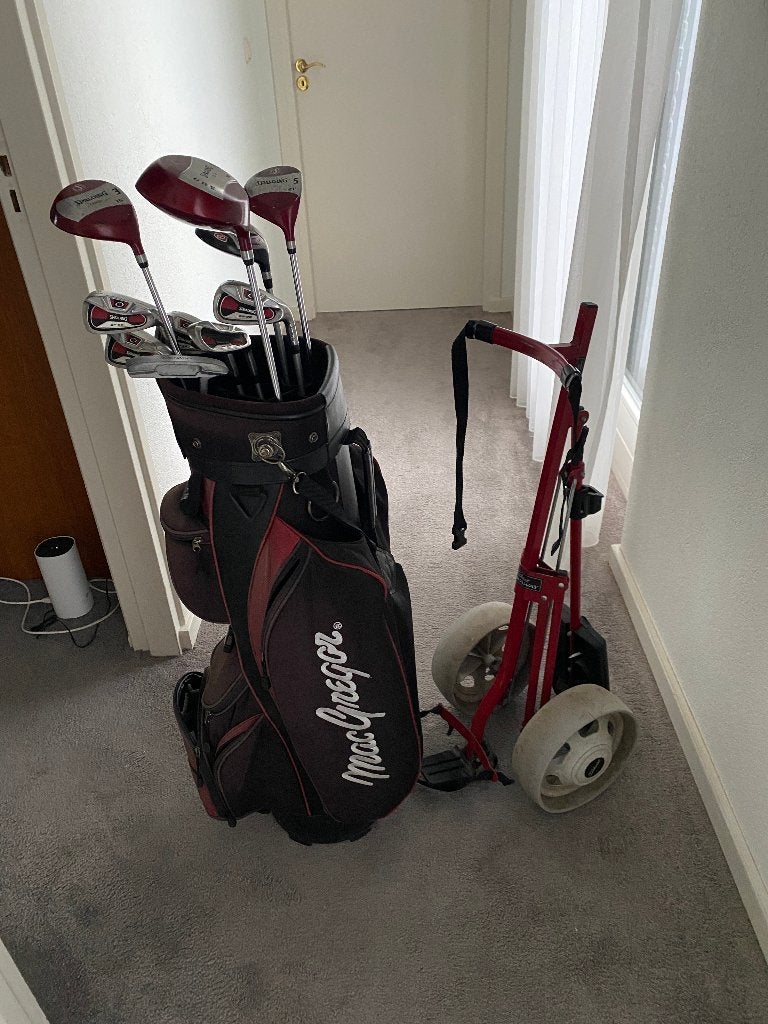 Golf set  met tas en trolley Spalding, Ophalen, Gebruikt, Set, Overige merken