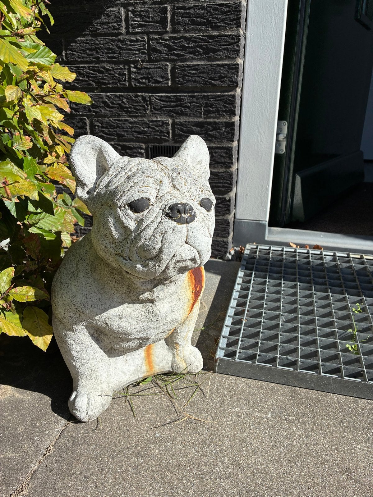 Betonnen Franse Bulldog Tuinbeeld - Gebruikt, Ophalen, Gebruikt, Beton, Dierenbeeld