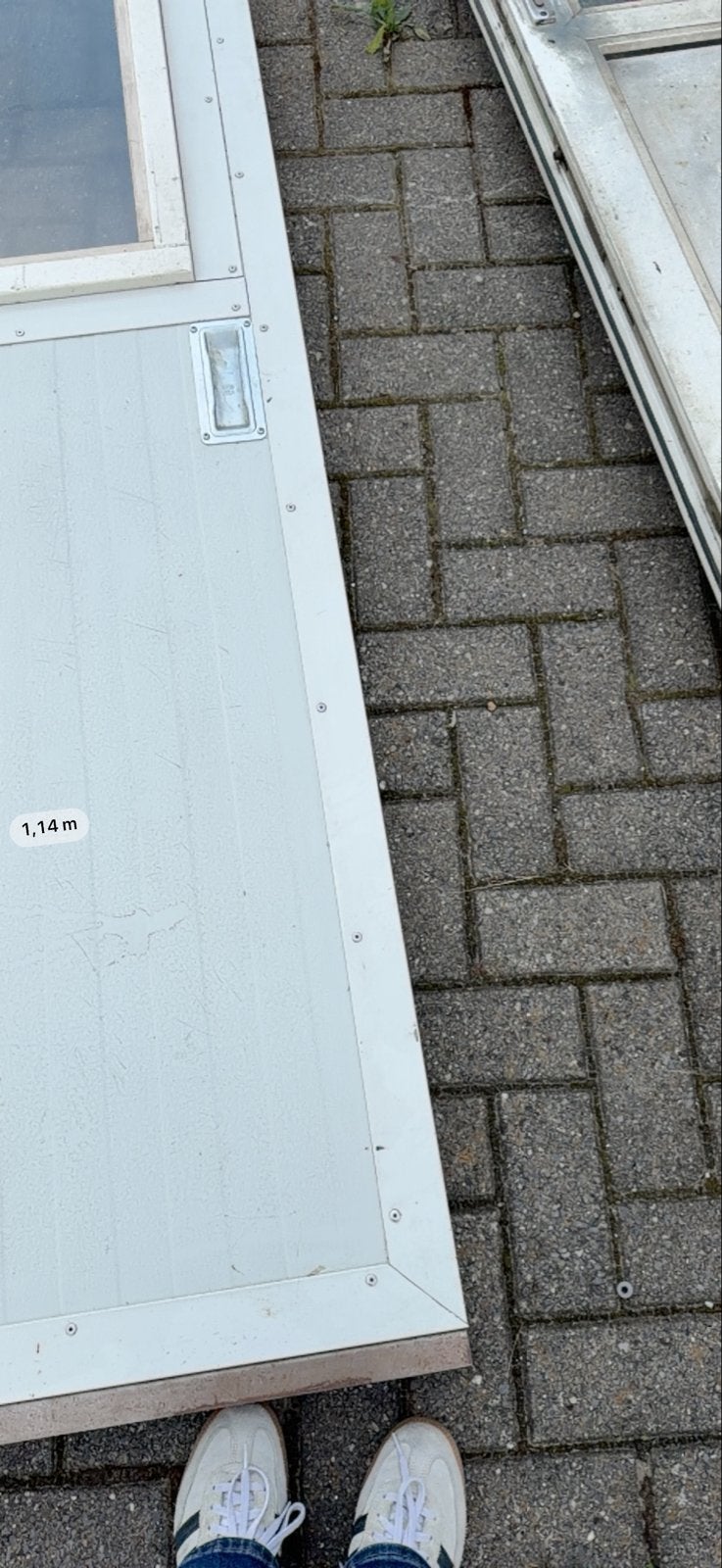 Enkele deur met rail, 1.14m breed, 2.64m hoog, Gebruikt, 215 cm of meer, Overige typen, Schuifdeur