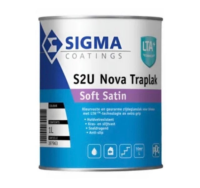 Nieuw** Sigma S2U Nova Traplak 2x 1L P&O Soft Taupe, Bruin, Nieuw, Ophalen of Verzenden, Lak