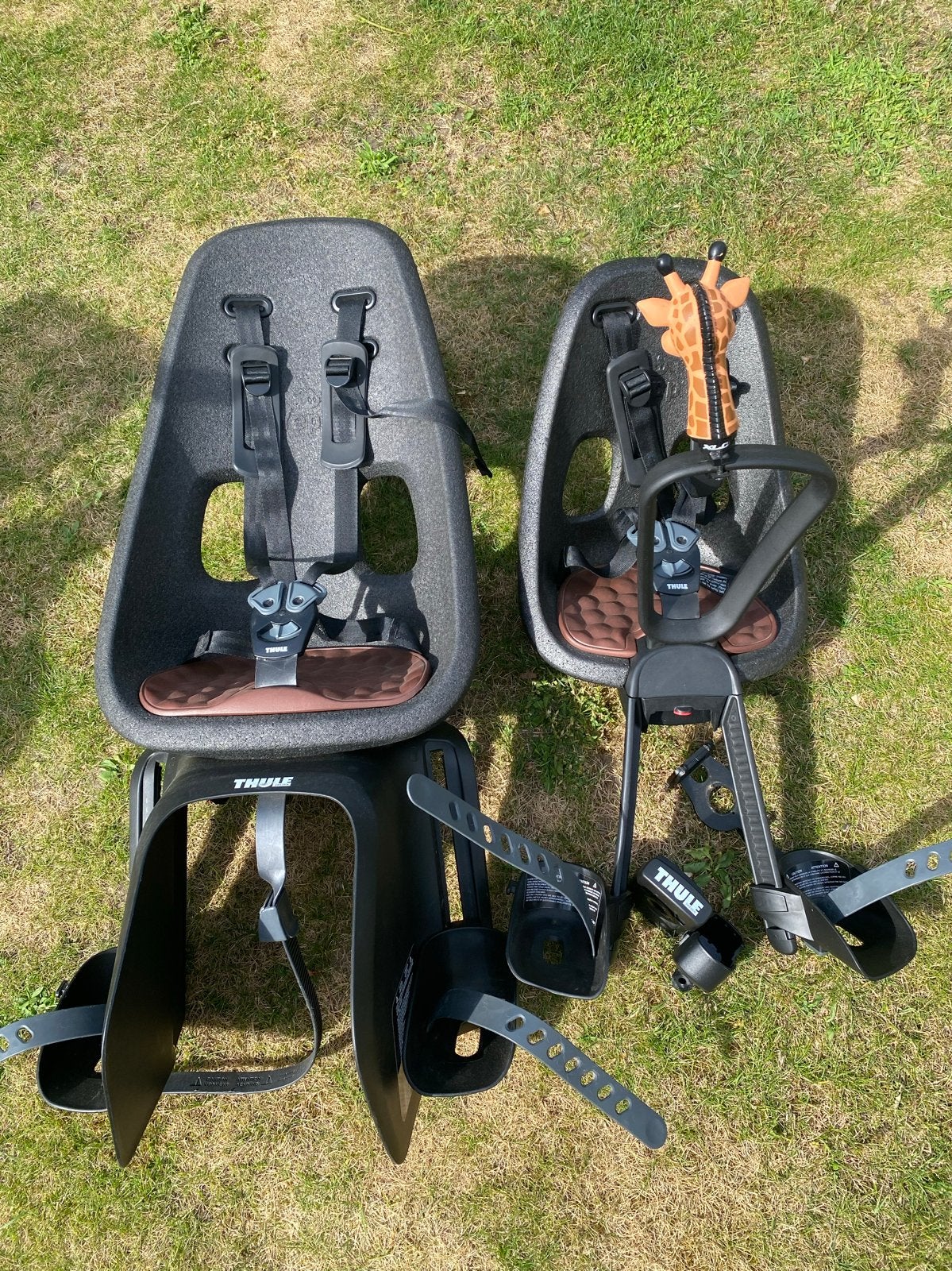 Thule FIETSSTOELTJES (voor/achter) met e-bike bevestiging, Ophalen, Voorzitje, 0 t/m 13 kg, Gebruikt