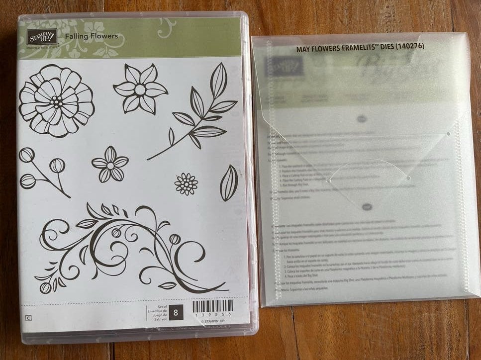 Stampin' Up! Falling Flowers stempelset en dies, Ophalen of Verzenden, Nieuw, EZ-mounted stempel