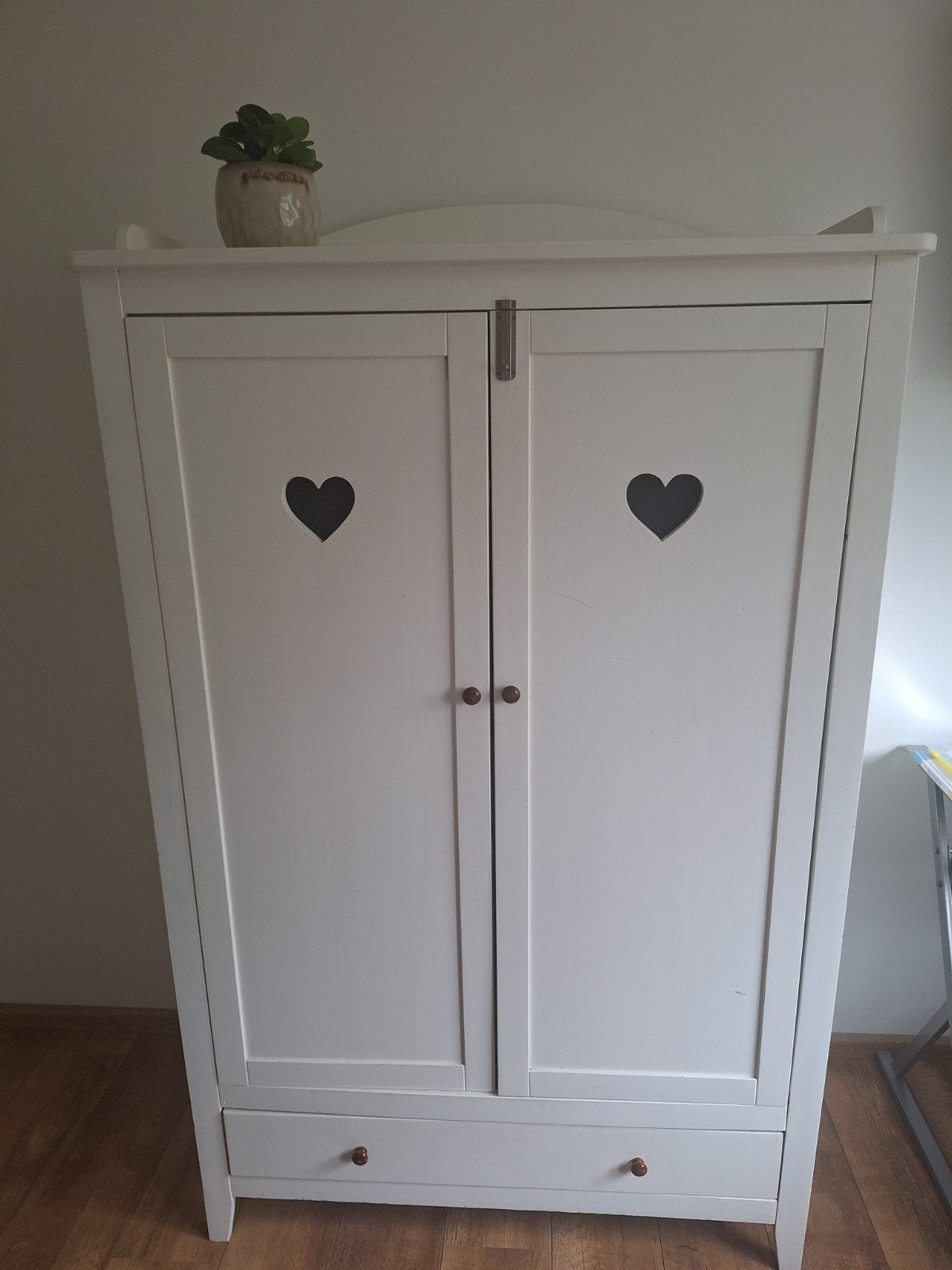 Witte kledingkast / meidenkast, Gebruikt, 50 tot 100 cm, Kinderkamer, Romantisch, 150 tot 200 cm