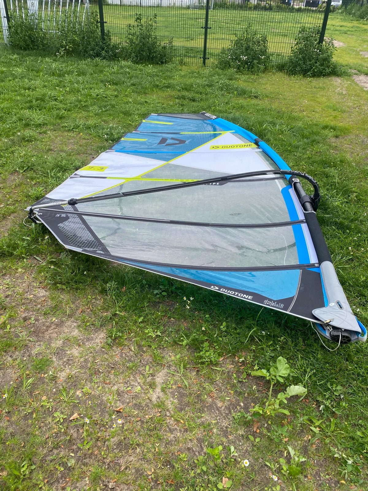 Duotone E-Pace 7.3 windsurfzeil, Watersport en Boten, Windsurfen, Gebruikt, 6.5 m² tot 8 m², Ophalen of Verzenden, Complete set