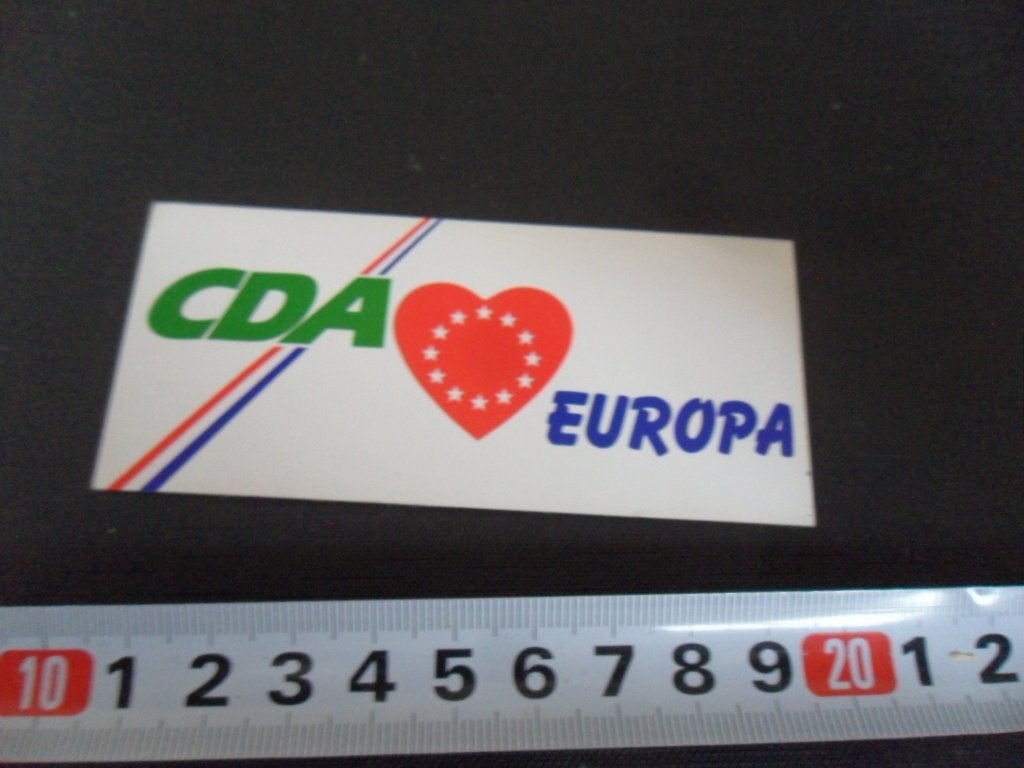 sticker Politiek CDA  EUROPA  BUS400 *, Ophalen of Verzenden, Zo goed als nieuw