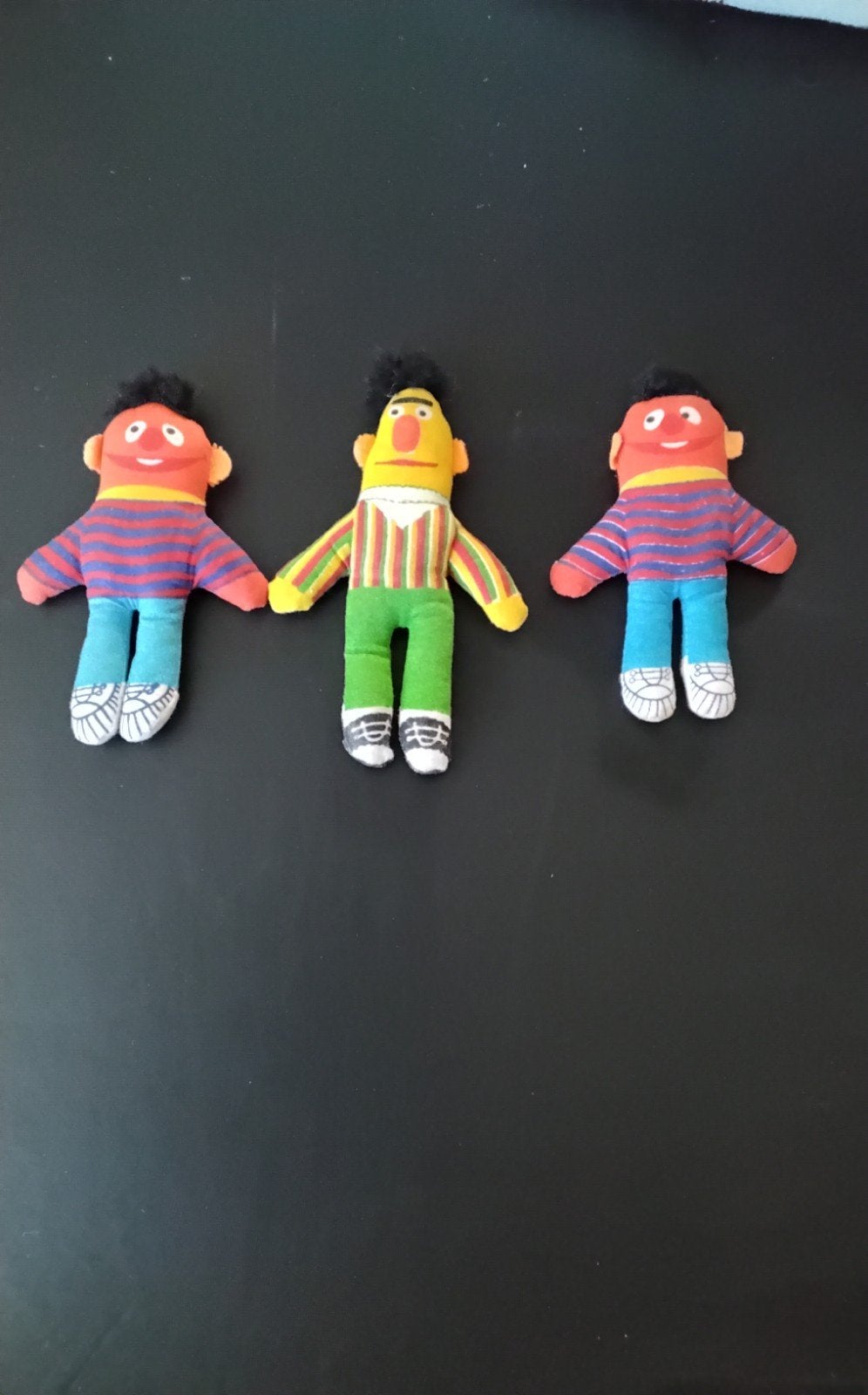 Bert en ernie Sesamstraat vintage mini knuffels, Gebruikt, Overige merken, Overige karakters, Overige typen