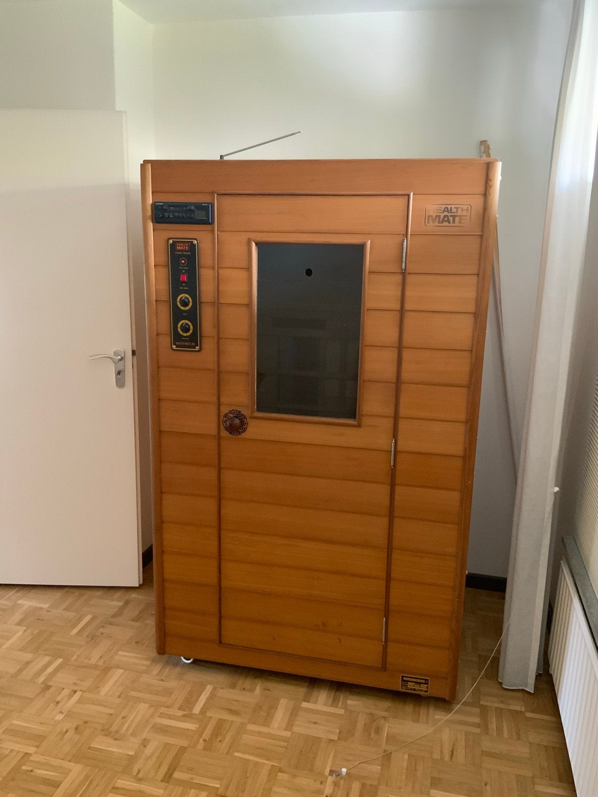 Infraroodsauna Health Mate met radio - Bodemplaat los, Ophalen, Gebruikt, Infrarood, Complete sauna