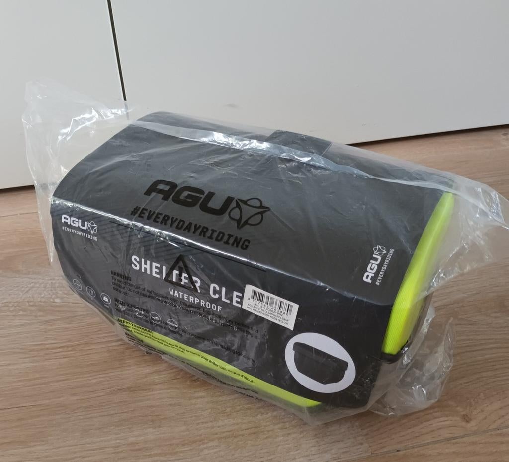 AGU stuurtas shelter clean - 5 liter - geel - nieuw, Fietsen en Brommers, Fietsaccessoires | Fietstassen, Ophalen of Verzenden