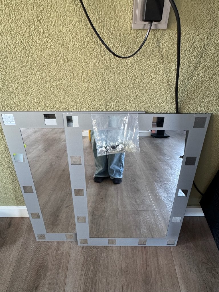 Spiegels (2 stuks) 50x70, Huis en Inrichting, Ophalen, Zo goed als nieuw, Minder dan 100 cm, Rechthoekig