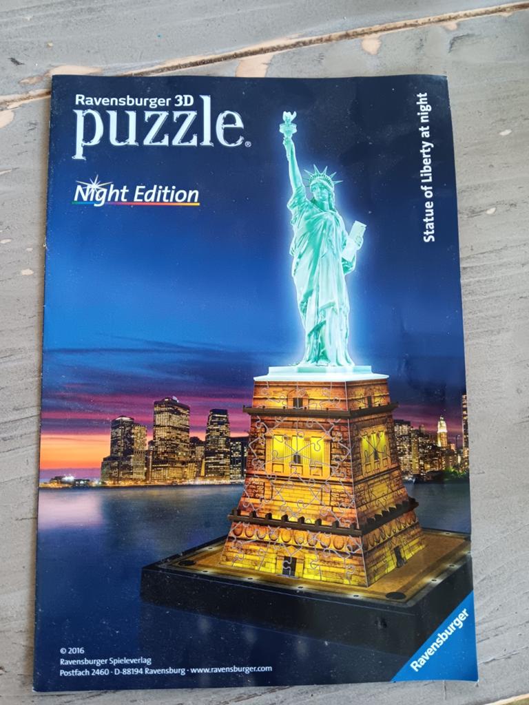 3D puzzel Vrijheidsbeeld, Ophalen of Verzenden, Meer dan 50 stukjes, Zo goed als nieuw, 6 jaar of ouder