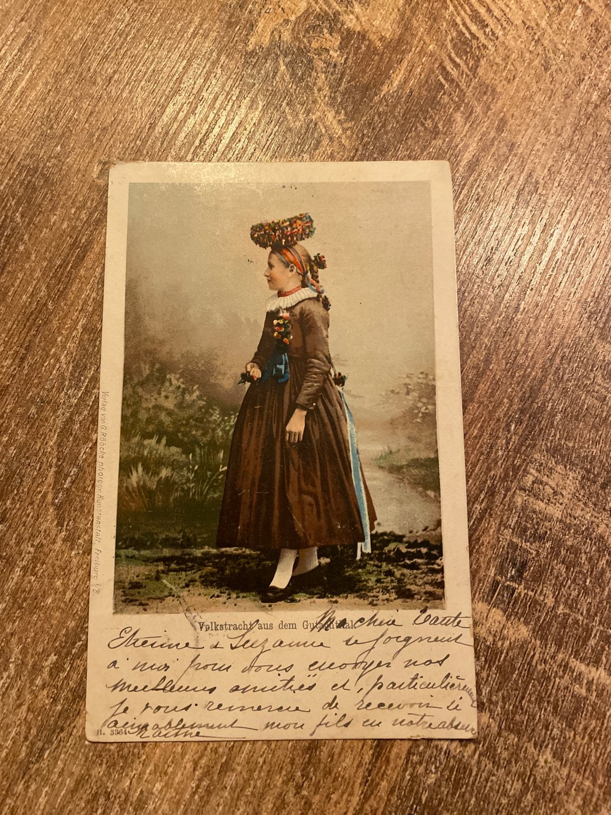 Oude Ansichtkaart Elzas Klederdracht - Gelopen 1901, Verzamelen, Ophalen of Verzenden, Voor 1920, Gelopen, Klederdracht