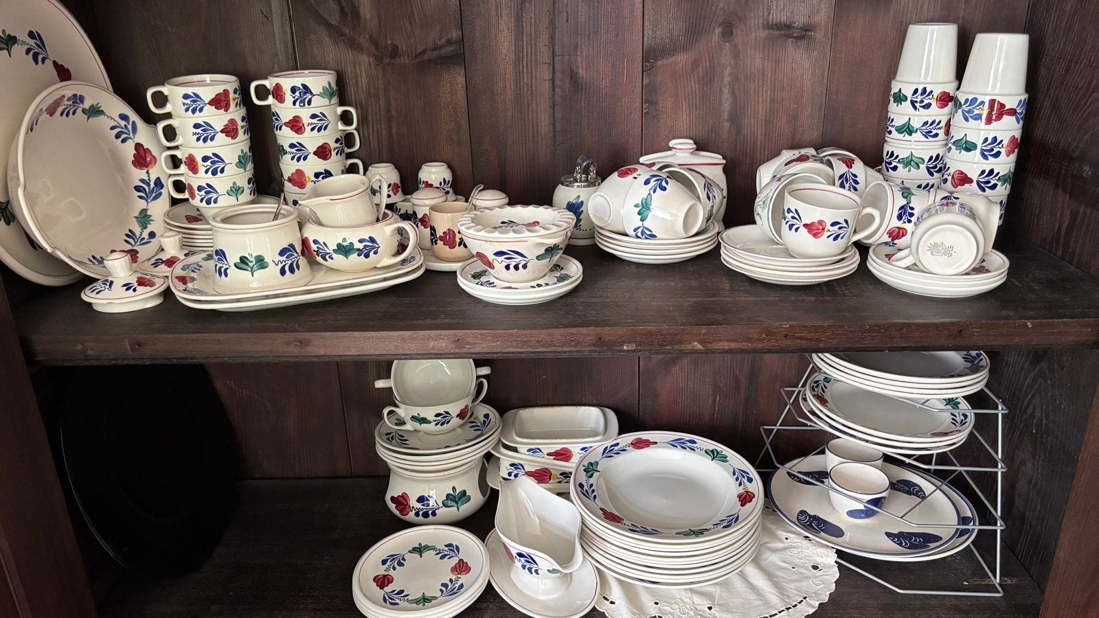 Uitgebreid vintage Boerenbont servies, Huis en Inrichting, Keuken | Servies, Ophalen, Gebruikt, Overige merken, Keramiek