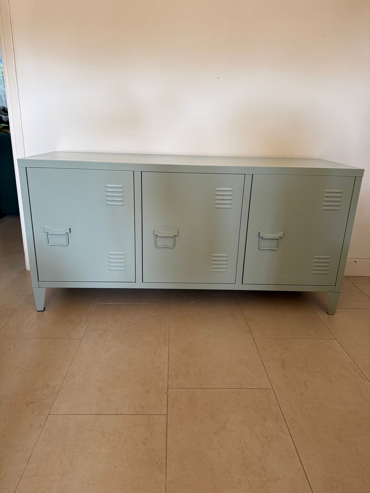 Groene locker kast drie deurs, Ophalen, Gebruikt, Industrieel