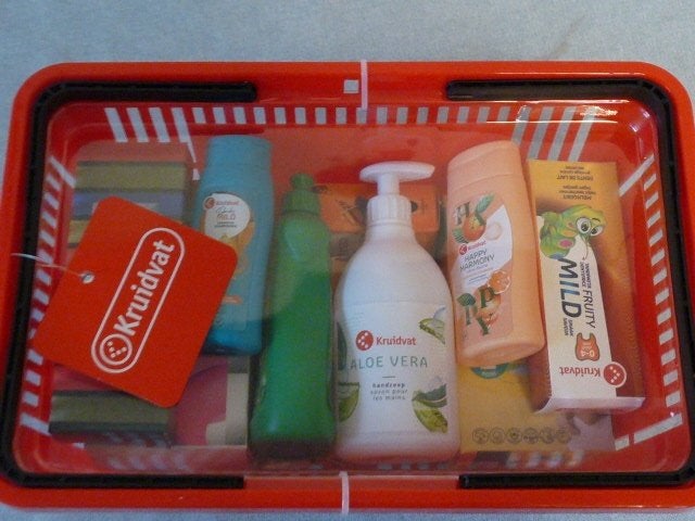 Bijna echt winkelmandje Kruidvat met inhoud. Nieuw, Ophalen of Verzenden, Nieuw, Kunststof, Speelkeuken-accessoire