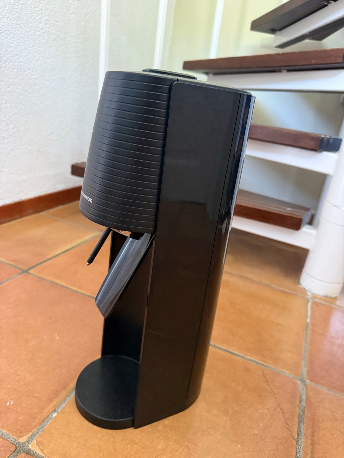 Sodastream met fles en halfvolle capsule, Ophalen, Gebruikt