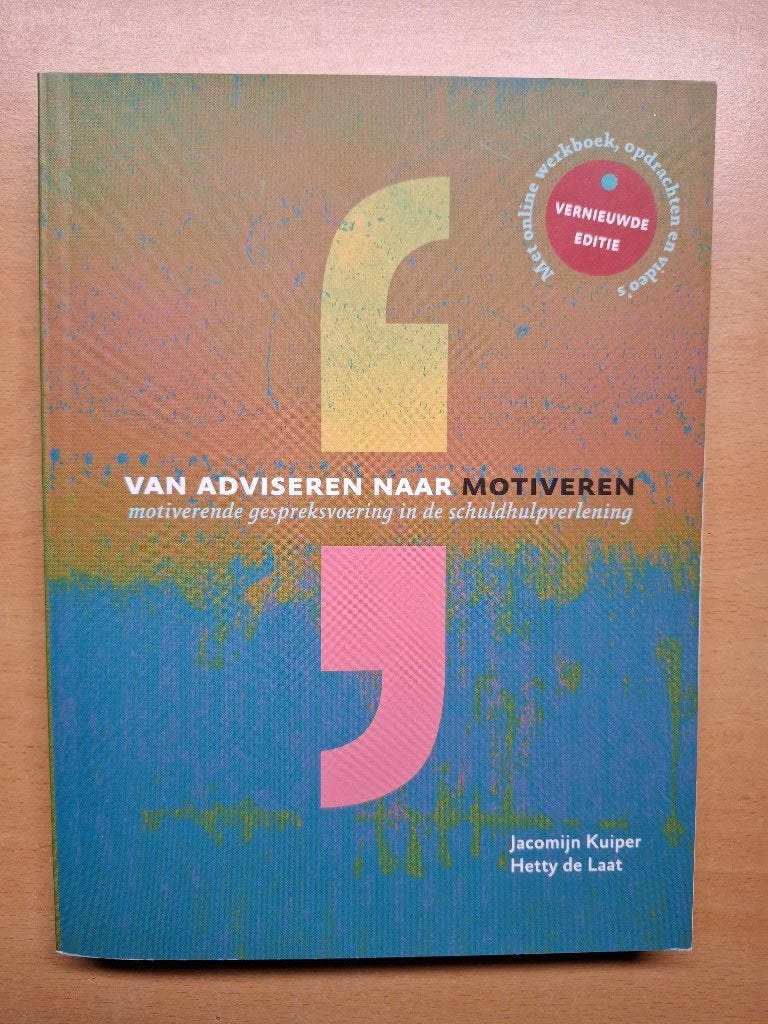 Van adviseren naar motiveren, isbn 9789082445206, Ophalen of Verzenden, Beta, Zo goed als nieuw, HBO