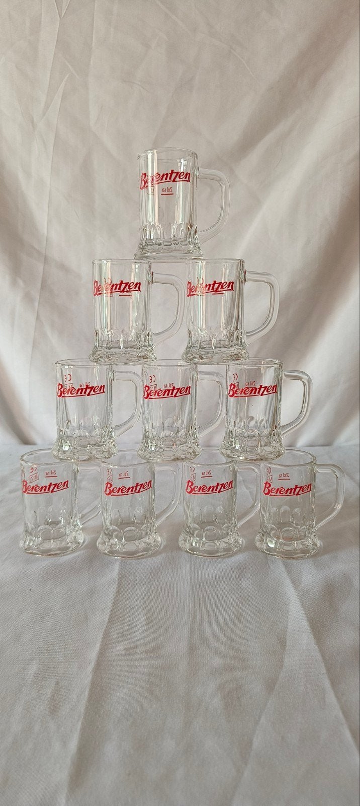 Set van 10 Berentzen Schnaps Glaasjes met Oor, Ophalen of Verzenden