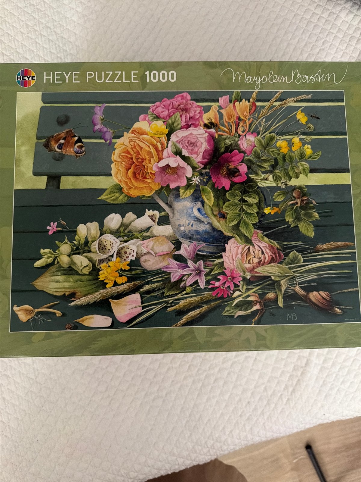 Heye Legpuzzel 1000 stukjes Marjolein Bastin Bloemen, Ophalen of Verzenden, 500 t/m 1500 stukjes, Zo goed als nieuw, Legpuzzel