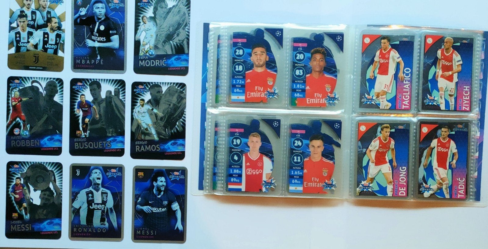 Topps Crystal Champions League 18/19 Messi&Ronaldo Compleet, Verzenden