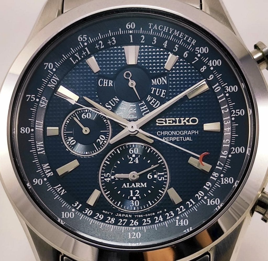 Seiko - Chronograph Perpetual - SPC125, Sieraden, Tassen en Uiterlijk, Horloges | Heren, Staal, Verzenden, Polshorloge, Zo goed als nieuw