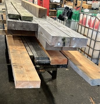 Partij Lariks & red class vergrijsd. Meerdere kopmaten, Verzenden, Nieuw, 250 cm of meer, Planken