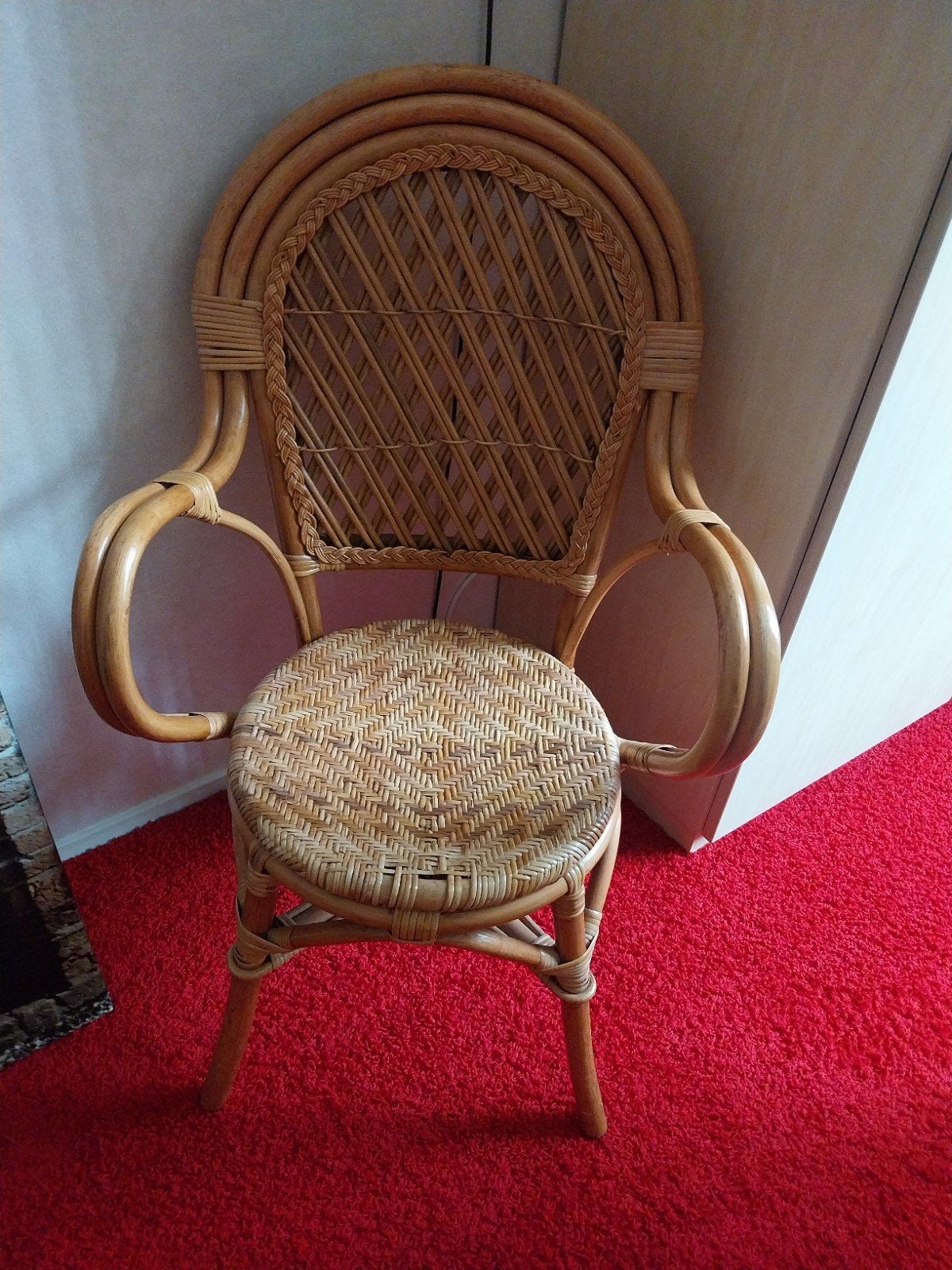 rotan stoeltje, Ophalen of Verzenden, Bruin, Eén