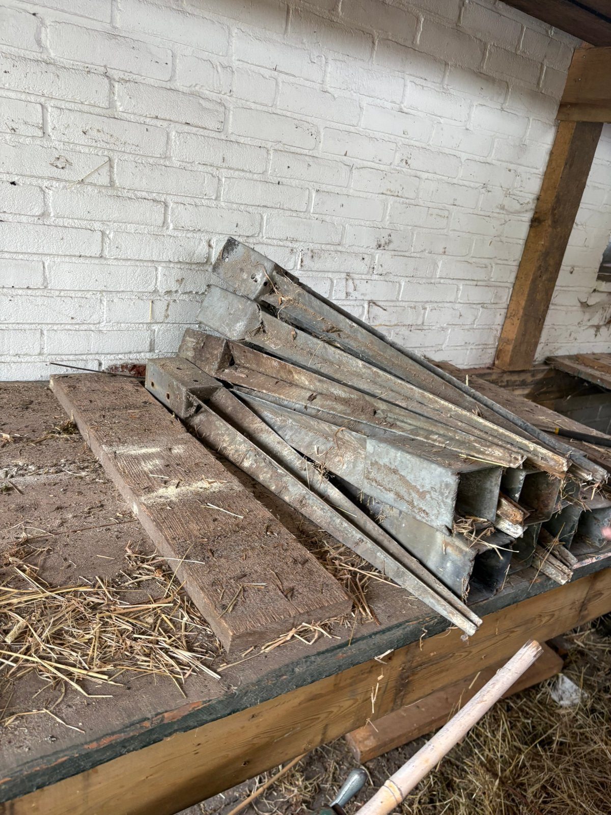 Paalsteunen 16 stuks, Doe-het-zelf en Verbouw, Ophalen, Gebruikt