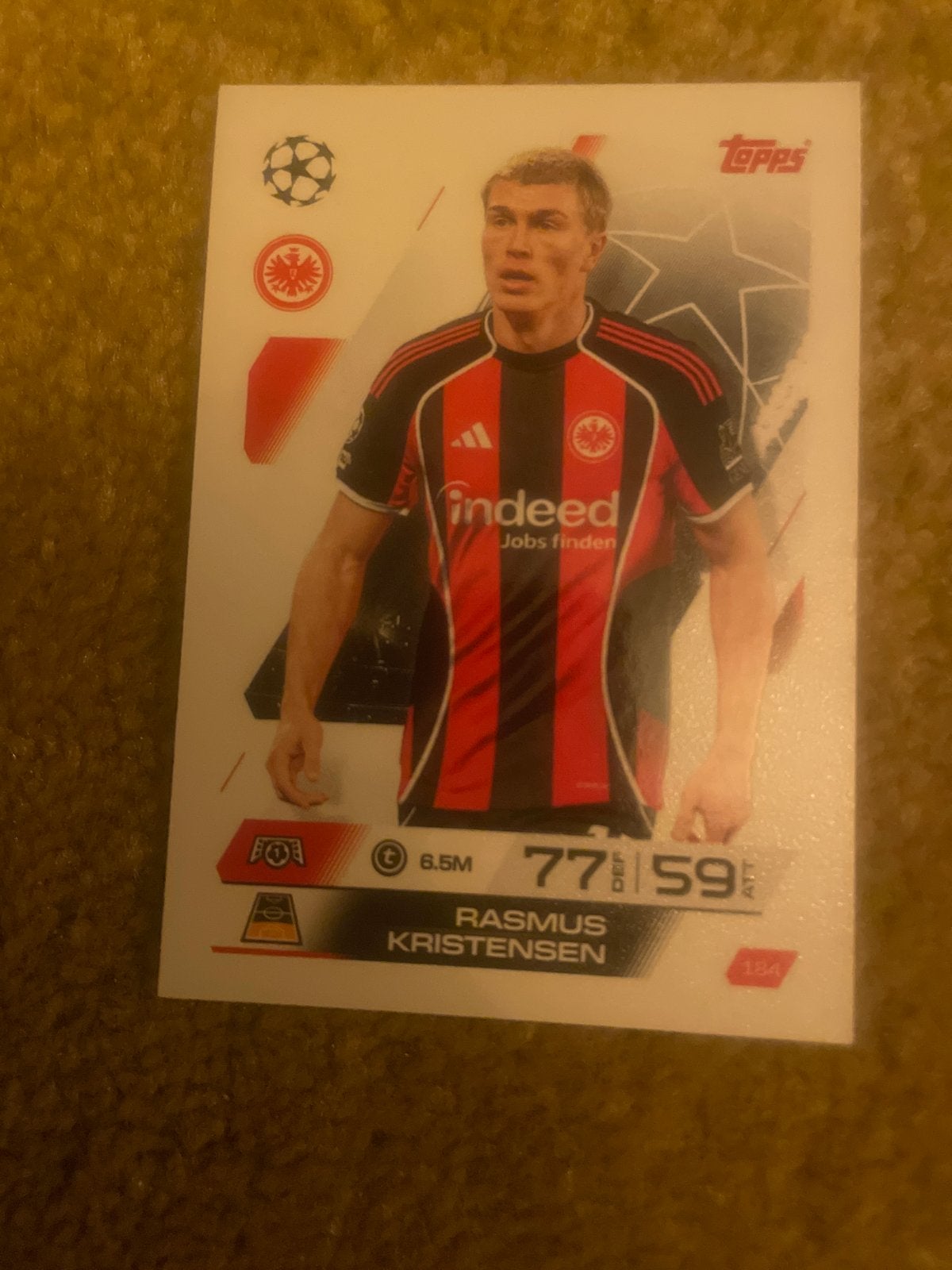 Rasmus Kristensen Topps Match Attax Spelerskaart Eintracht F, Verzamelen, Ophalen of Verzenden, Zo goed als nieuw, Buitenlandse clubs