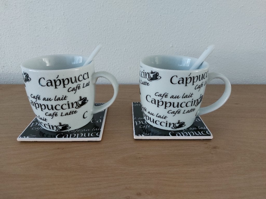 Set cappuccinomokken, Ophalen, Nieuw, Mok, Overige stijlen