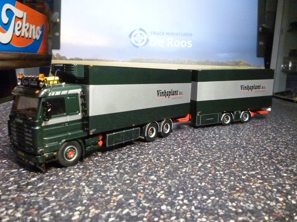 Tekno Scania 143 Combi Vinkaplant Quovadis met certificaat, Ophalen of Verzenden, Nieuw, Bus of Vrachtwagen, Tekno