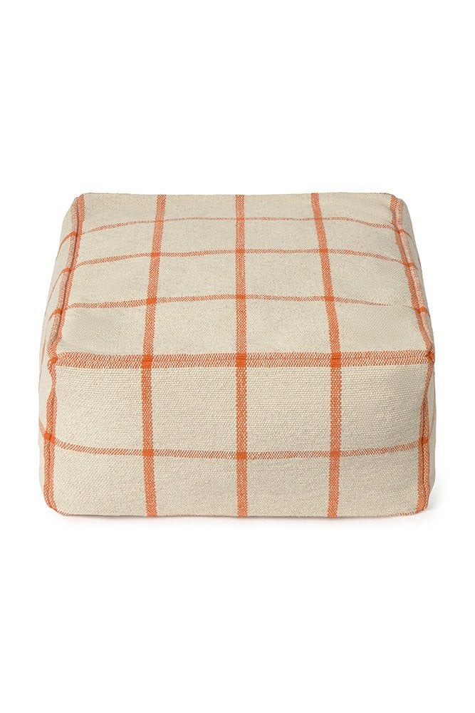 Poef Geometrisch Naturel Lorena Canals, Minder dan 50 cm, Vierkant, Nieuw, Minder dan 50 cm