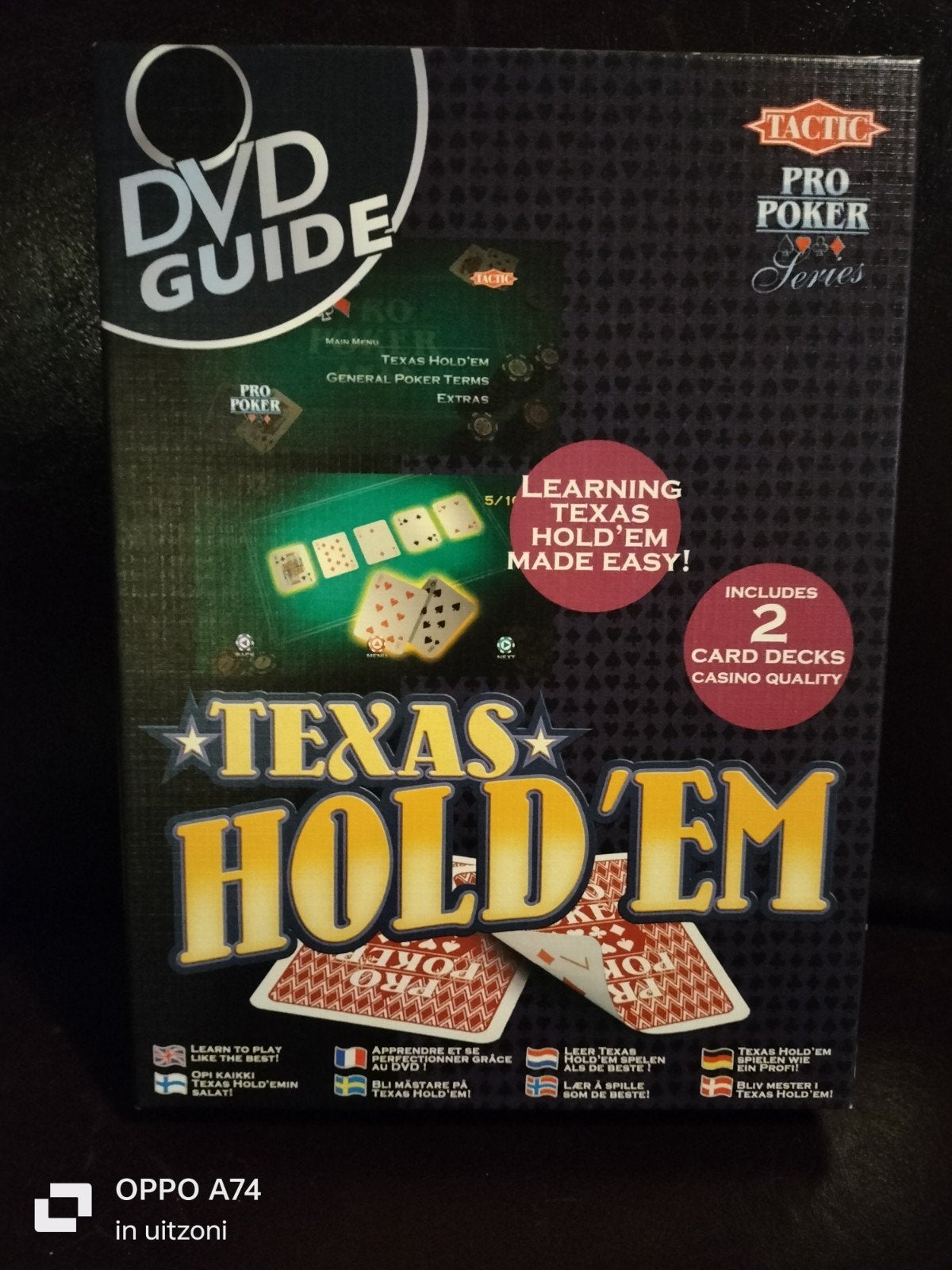 Tactic Pro Poker Series Texas Hold'em met DVD Guide, Drie of vier spelers, Ophalen of Verzenden, Nieuw, Tactic