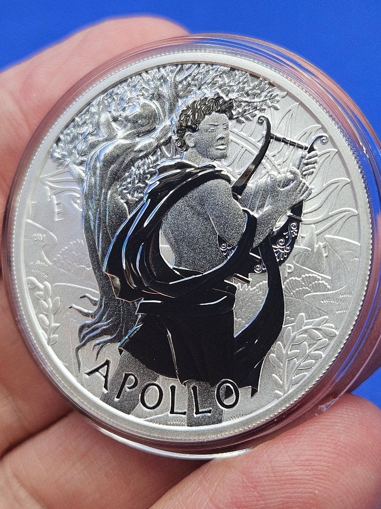 (10192) TUVALU GODS OF OLYMPUS  APOLLO  2023 ONE OUNCE, Ophalen of Verzenden, Losse munt, Zilver