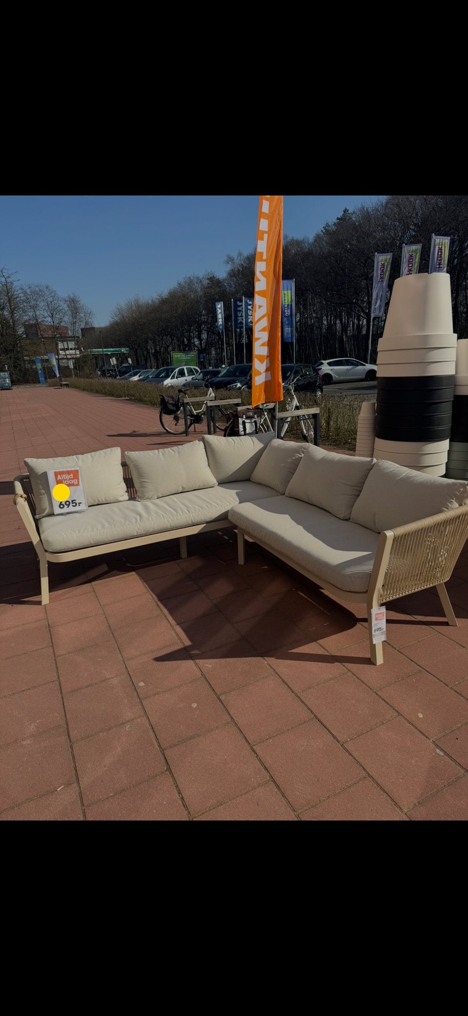 Zo goed als nieuwe Loungeset Lizzano Naturel Kwantum, Ophalen, Zo goed als nieuw, Loungeset, Bank