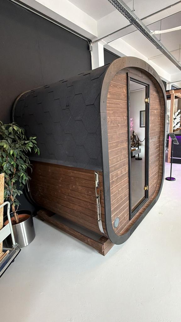 Barrel sauna  elecktrice verwarmt, Ophalen of Verzenden, Zo goed als nieuw, Toebehoren