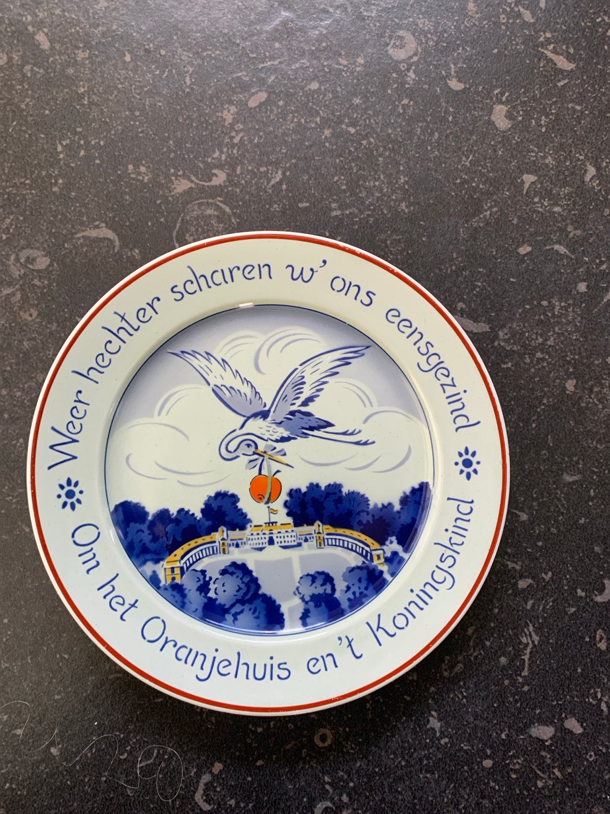 Gedenkbord Prinses Beatrix 31-1-1938, Ophalen of Verzenden