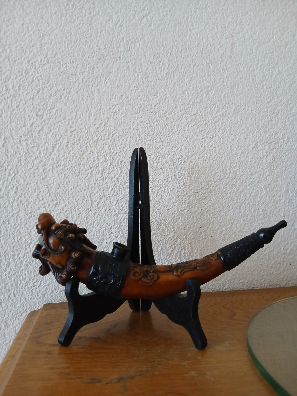Chinese japanse pijp draak resin kunsthars, Antiek en Kunst, Ophalen of Verzenden