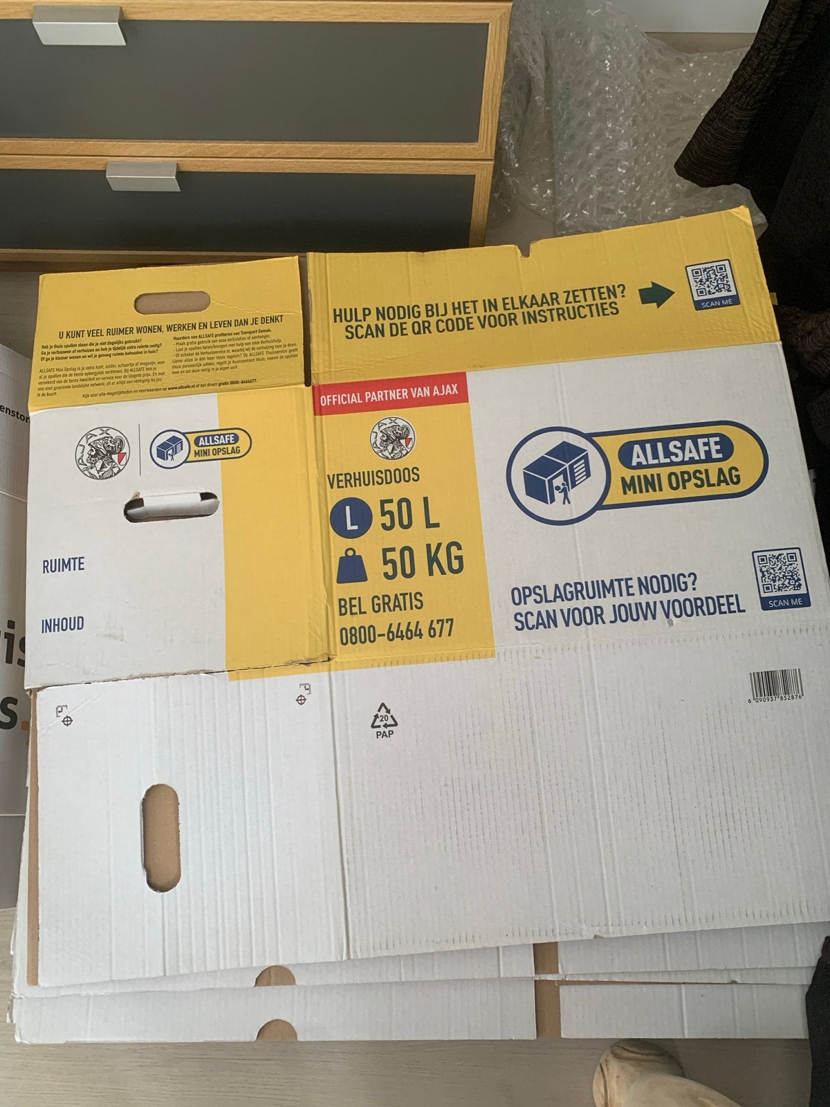 20 Verhuisdozen - Diverse maten en types, Doe-het-zelf en Verbouw, Kratten en Dozen, Ophalen, 40 tot 60 cm, 50 tot 75 cm, 35 tot 50 cm