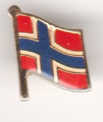 Noorwegen vintage vlag pin emaille, Verzenden, Zo goed als nieuw