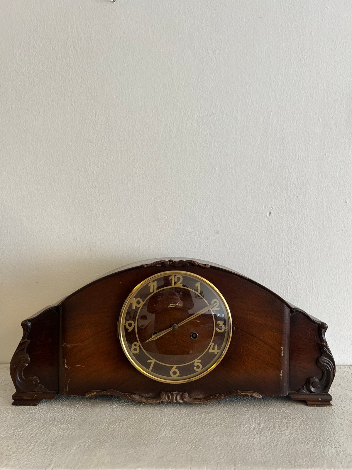 Junghans schouwklok pendule W278 uurwerk, Antiek en Kunst, Ophalen of Verzenden
