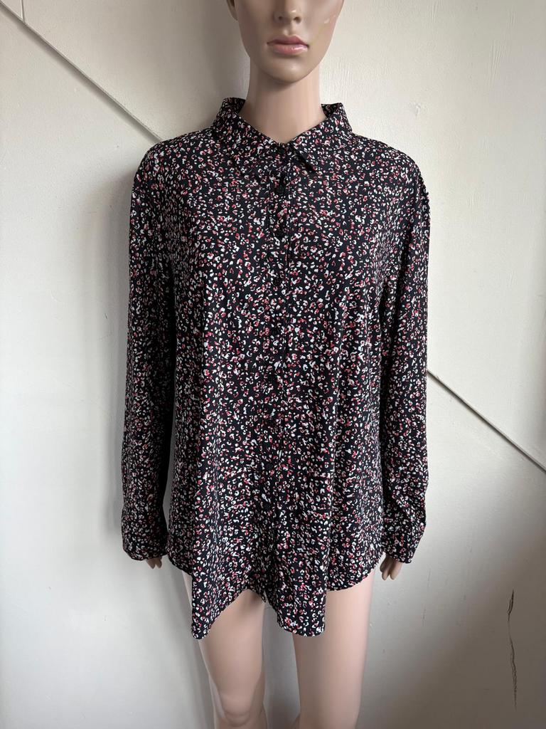 Studio Anneloes travelstof blouse maat 44 xxl zwart wit zalm, Ophalen of Verzenden, Zo goed als nieuw, Maat 42/44 (L), Zwart