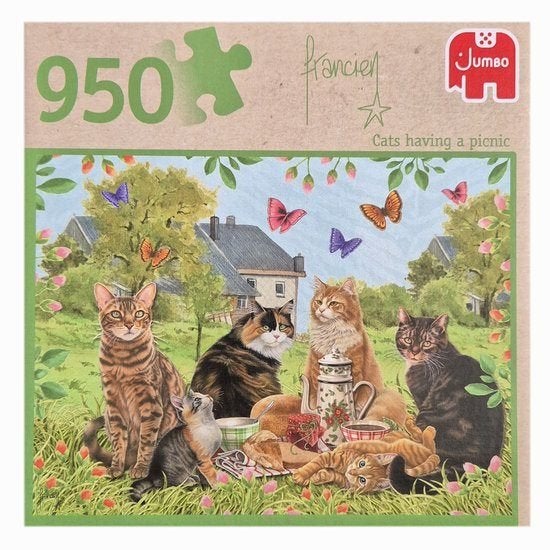 Legpuzzel KATTEN AAN DE PICNIC, Ophalen, 500 t/m 1500 stukjes, Zo goed als nieuw
